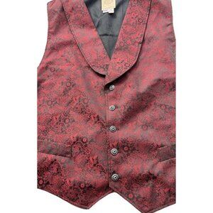 Vintage Wah Maker Frontier Vest Gambler Waistcoat Men’s Sz XXL Cowboy Western